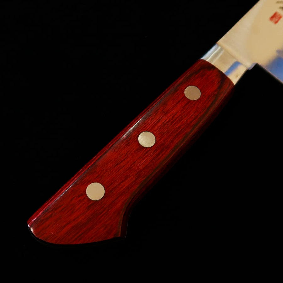 Seki Souma Molybdenum Steel Sujihiki Slicer Dimpled with Red Plywood Handle (240/270mm)