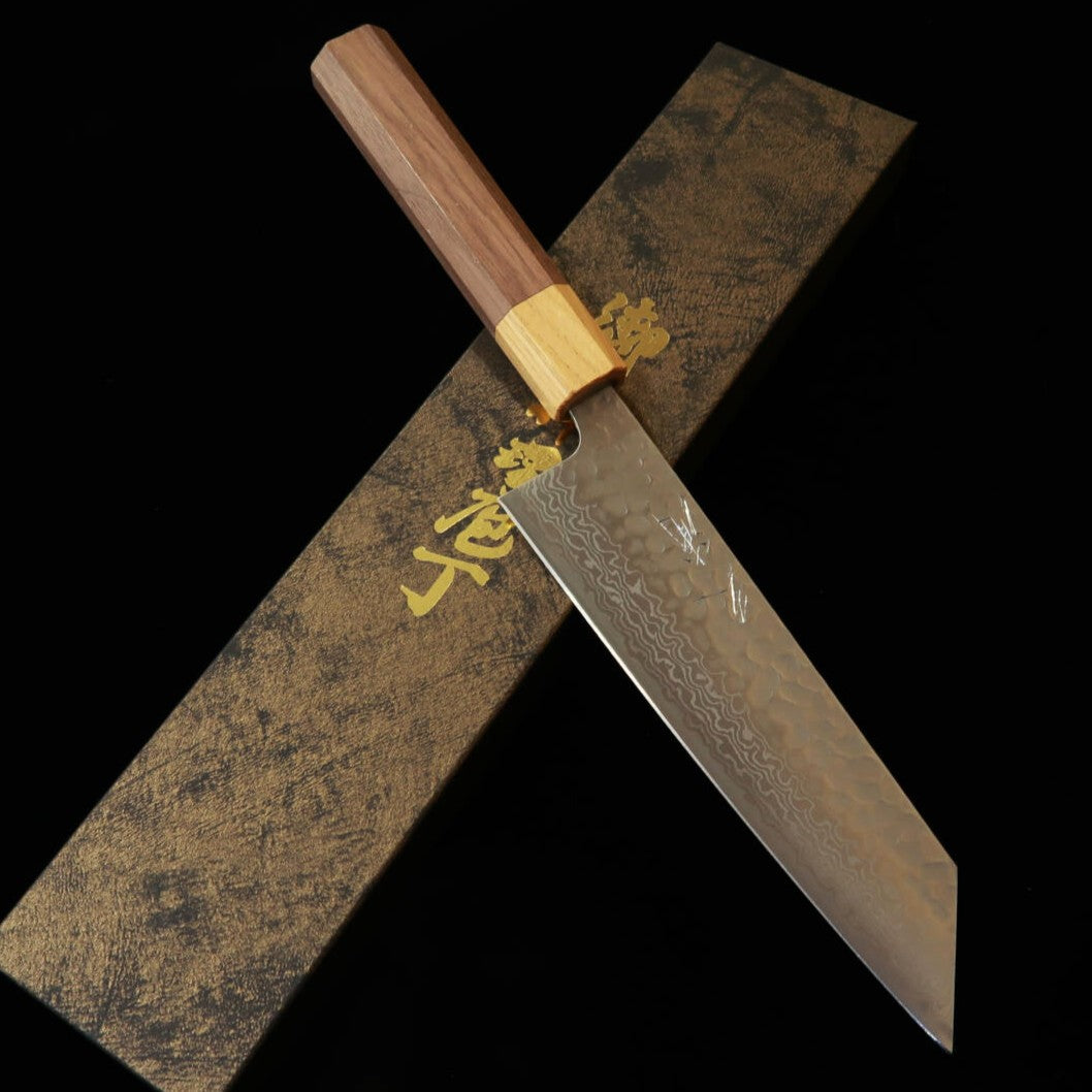 MIURA Miura Bunka Gin-san Damasco cabo de zelkova e nogueira (170 mm)
