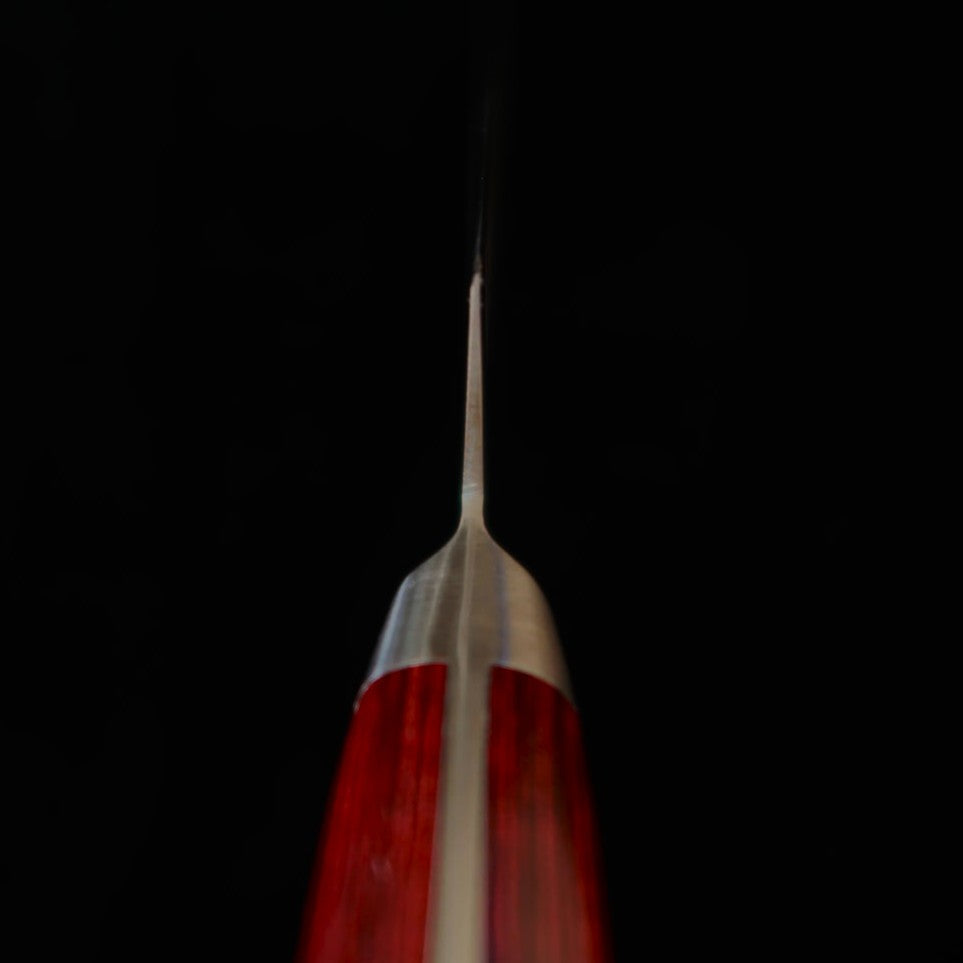 Seki Souma Molybdenum Steel Sujihiki Slicer Dimpled with Red Plywood Handle (240/270mm)