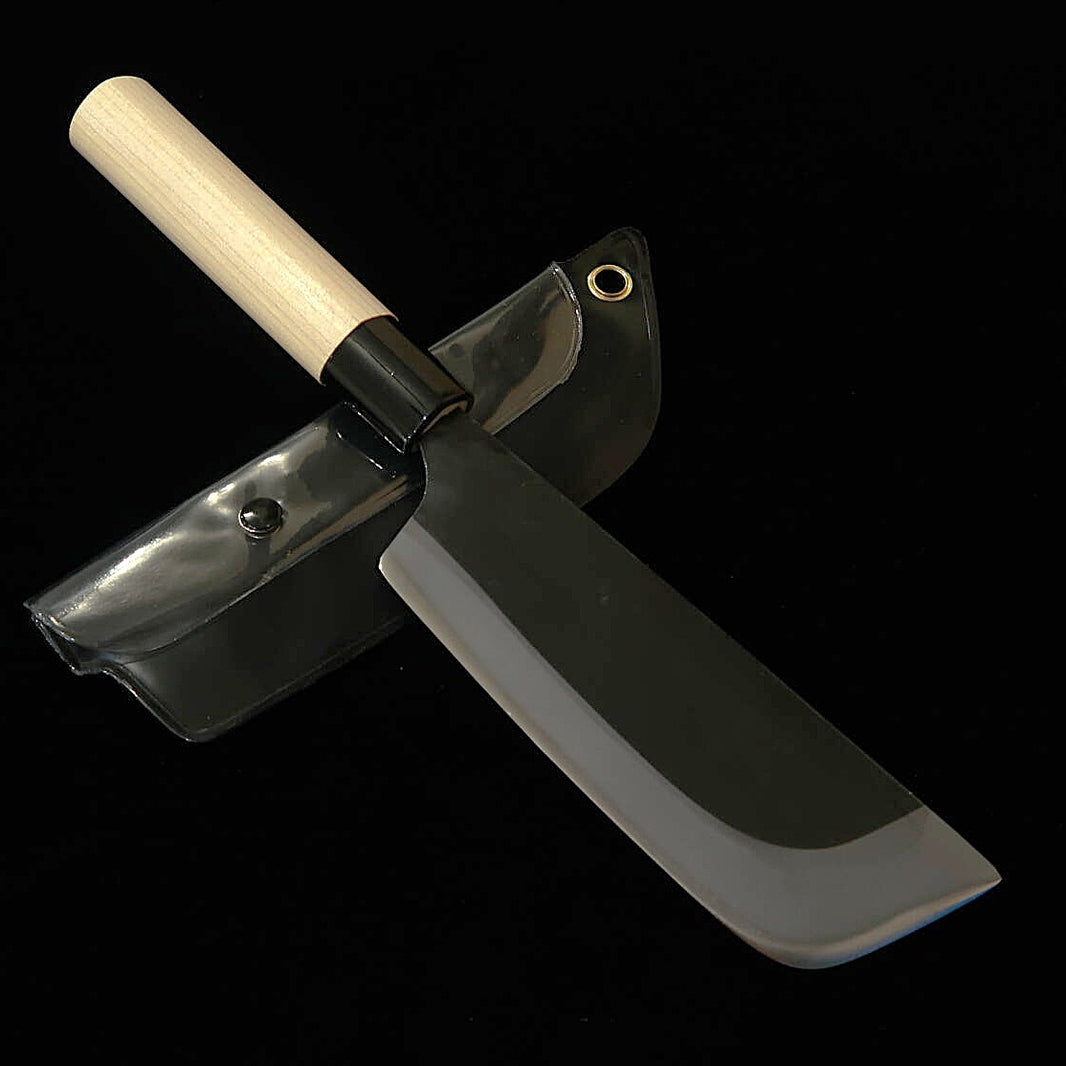 Miura faca de colheita, aço Aogami #2, acabamento negro, cabo em magnólia (135 mm)