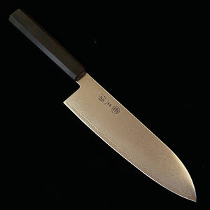 MIURA santoku VG10, damas intégral, manche monobloc en ébène (180 mm)