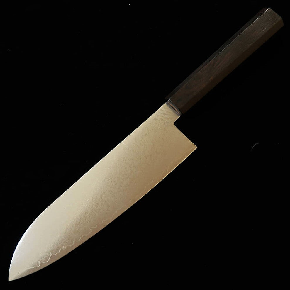三浦 MIURA 三徳 VG10 全面ダマスカス 黒檀一体型柄（180mm） – 三浦