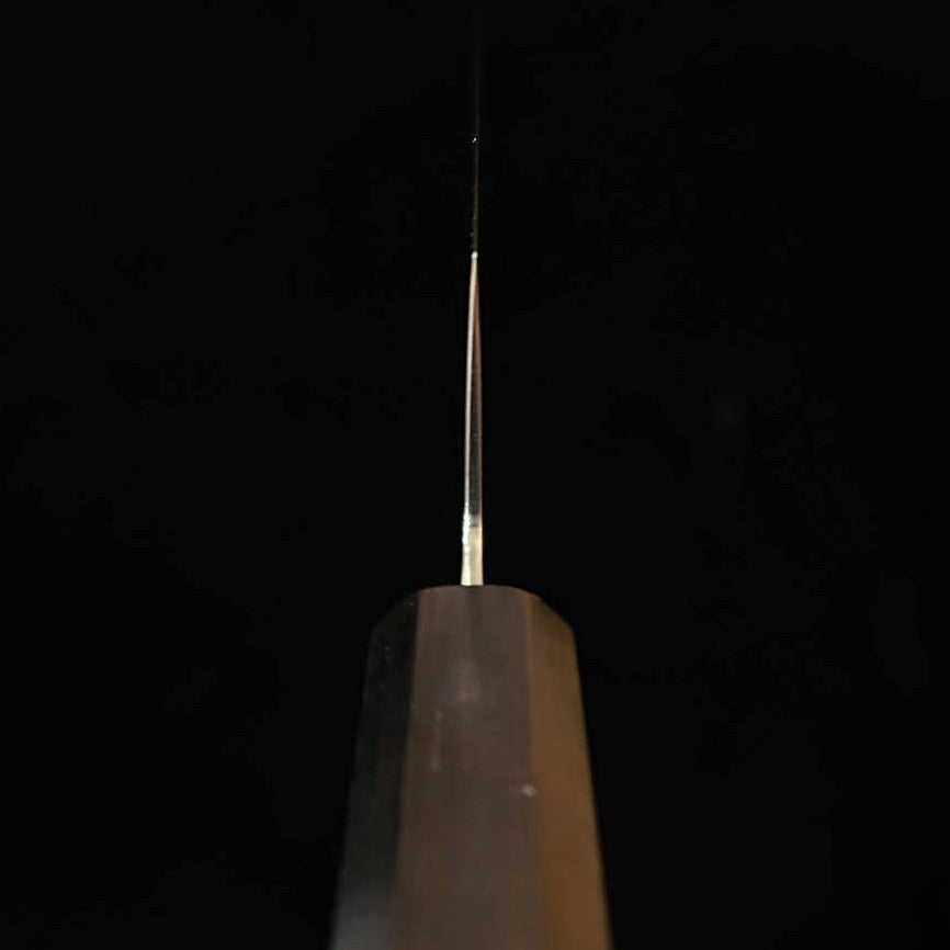 三浦 MIURA 三徳 VG10  全面ダマスカス 黒檀一体型柄（180mm）