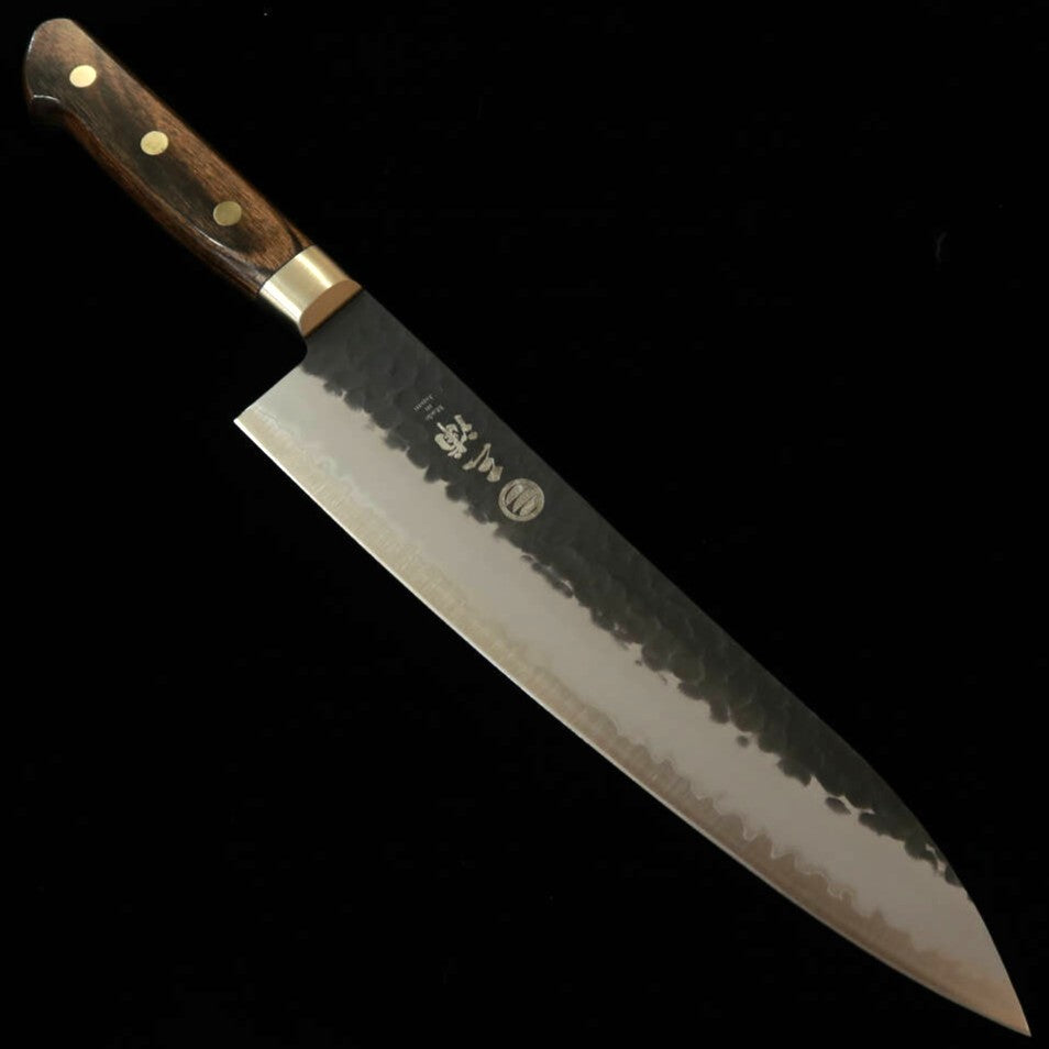 Miura MIURA Gyuto Aogami Super Kurouchi Tsuchime Guarda com Cabo Marrom Escuro (210 mm)