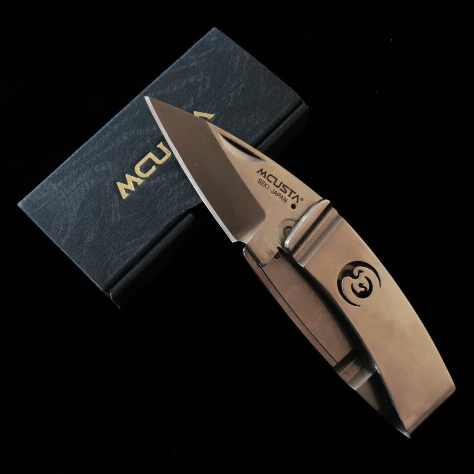 エムカスタMCUSTA　ポケットクリップ”家紋” 鶴 MC-0083 マネークリップナイフ　（50mm）