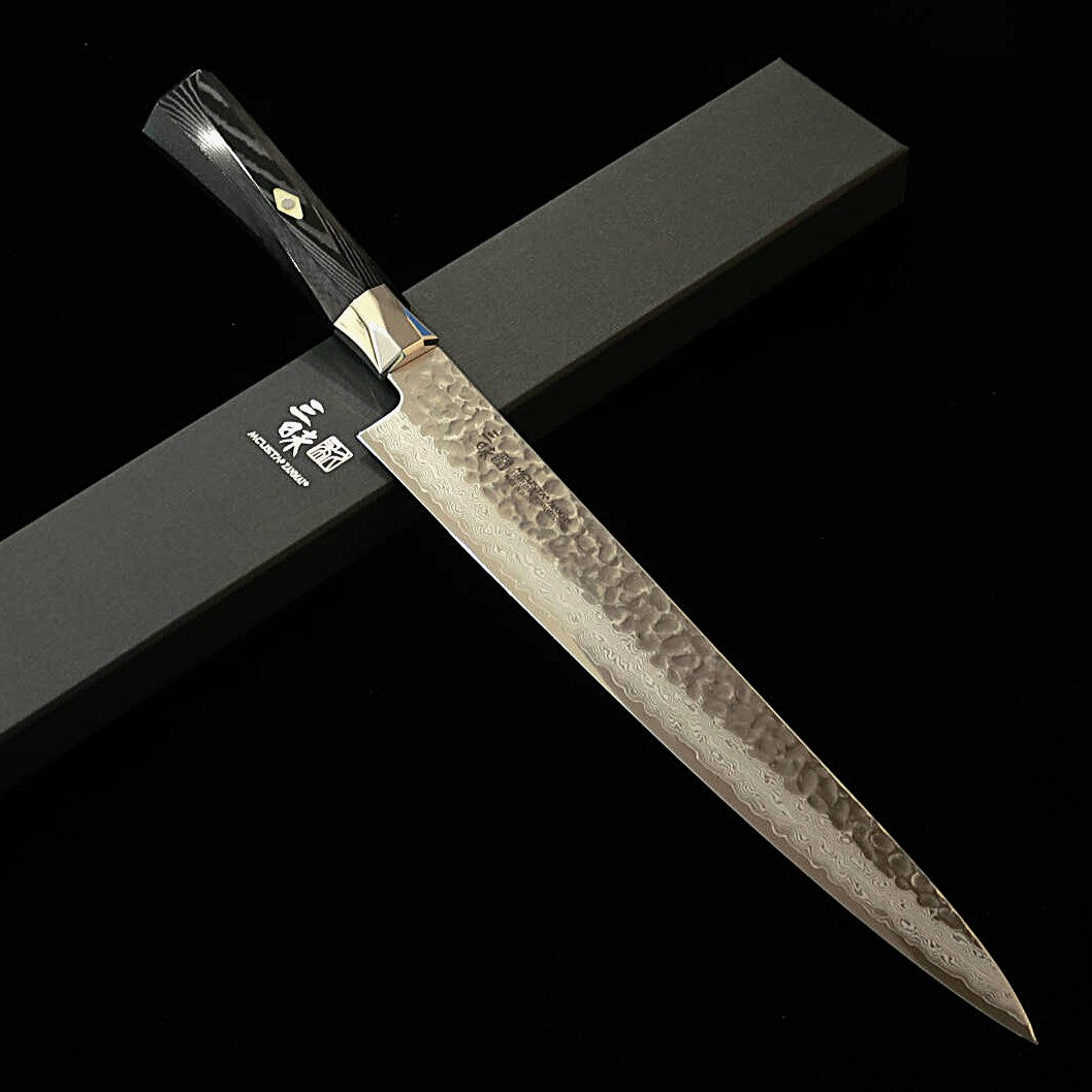 【新定番】三昧MCUSTA ZANMAI シュプリーム3 鎚目 筋引  黒（240/270mm）