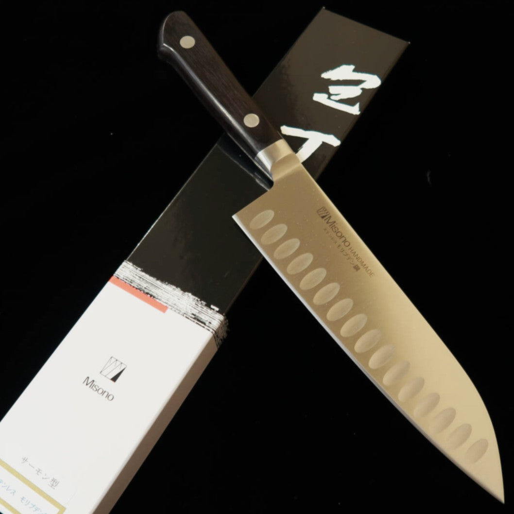 MISONO Molibdeno Santoku tipo salmón (180 mm)