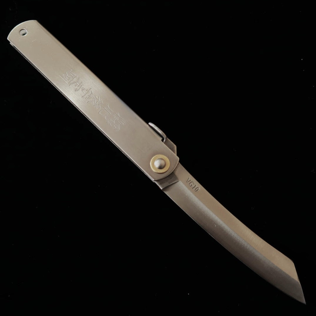 肥後守HIGONOKAMI VG10割込 特大 シルバーハンドル （120mm） – 三浦
