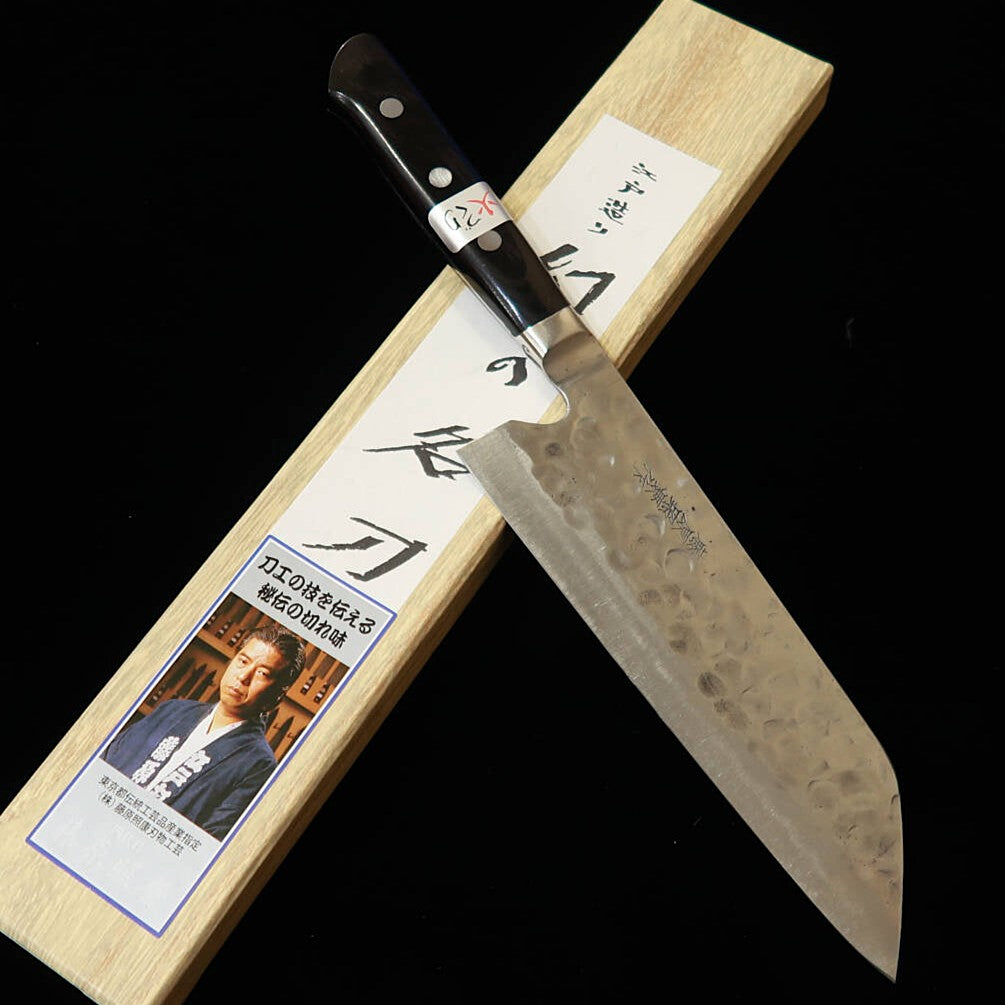 Teruyasu Fujiwara TERUYASU FUJIWARA santoku Maboroshi no Meitō, Shirogami nº1, martillado (165/180 mm)