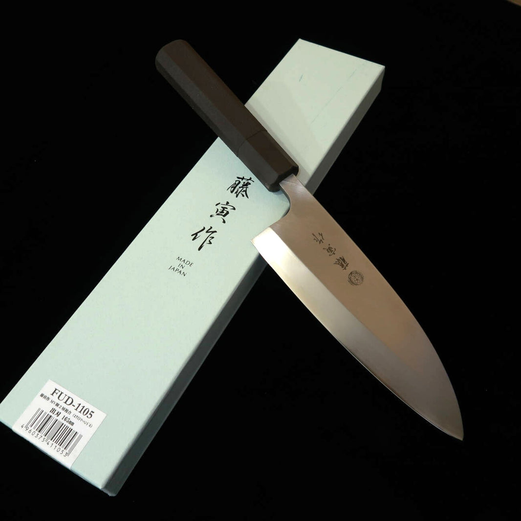 藤寅 FUJITORA 出刃 MV二層鋼 エラストマー柄 （150/165mm）