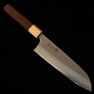 MIURA Santoku VG10W, finition nacrée, manche en bois de violette et zelkova (165 mm)