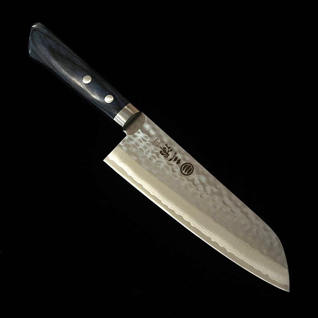 MIURA Kokuryu Santoku VG10 cabo ocidental azul-marinho (165 mm)