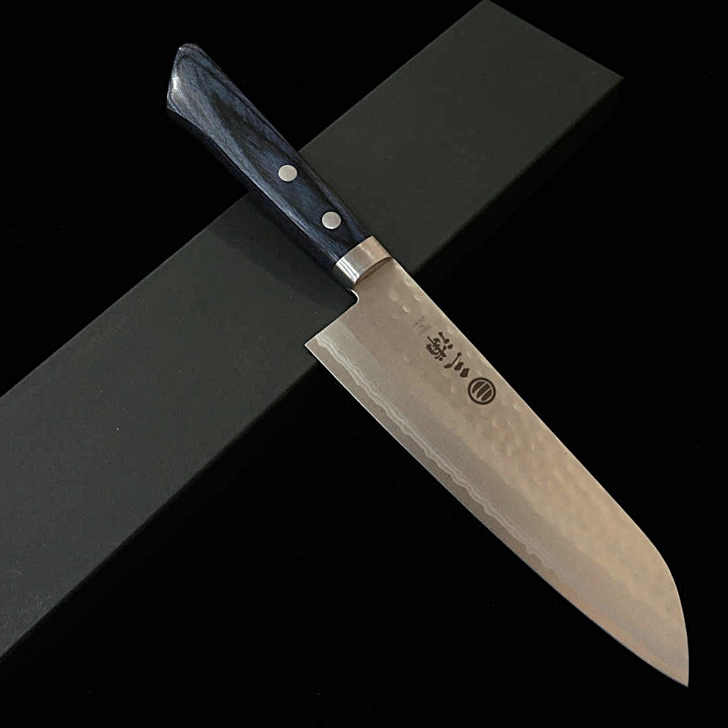 三浦MIURA 刻流 三徳 VG10 紺洋柄（165mm）