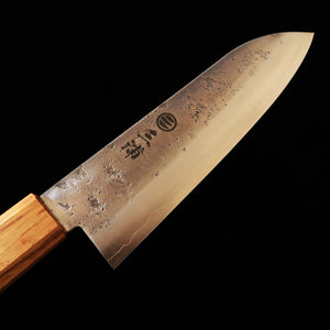 MIURA Santoku, Ginsan steel, Polished with Oak Octagonal Handle (165mm)
