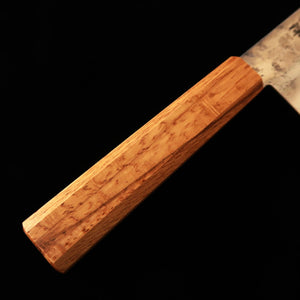 MIURA Santoku, Ginsan steel, Polished with Oak Octagonal Handle (165mm)