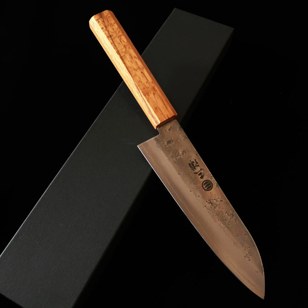 三浦MIURA 三徳 銀紙三号 磨き 樫八角柄（165mm）