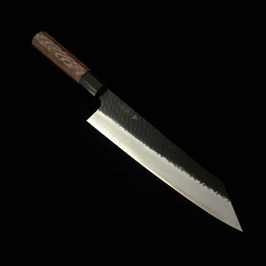二唐刃物鍛造所 NIGARA 切付牛刀 SG2 鎚目黒打 ウェンジ八角柄（240mm）