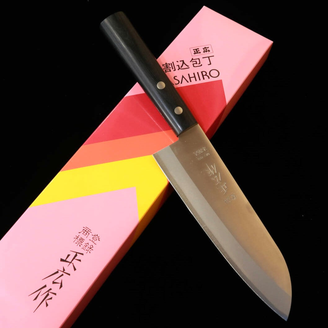 正広 MASAHIRO 三徳 MBS-26 黒合板柄 MC-80（170mm）