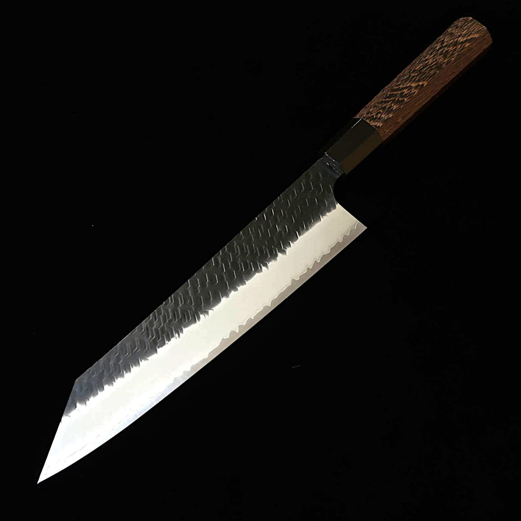NIGARA Hamono Kiritsuke Gyuto, SG2, Hammered Kurouchi with Wenge Octagonal Handle (240mm)