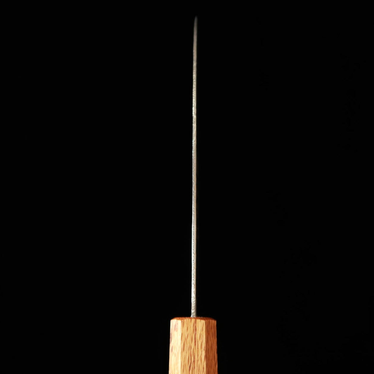 三浦MIURA 三徳 AUS10（10A）縄目ダマスカス 透明 樫八角柄（165mm）