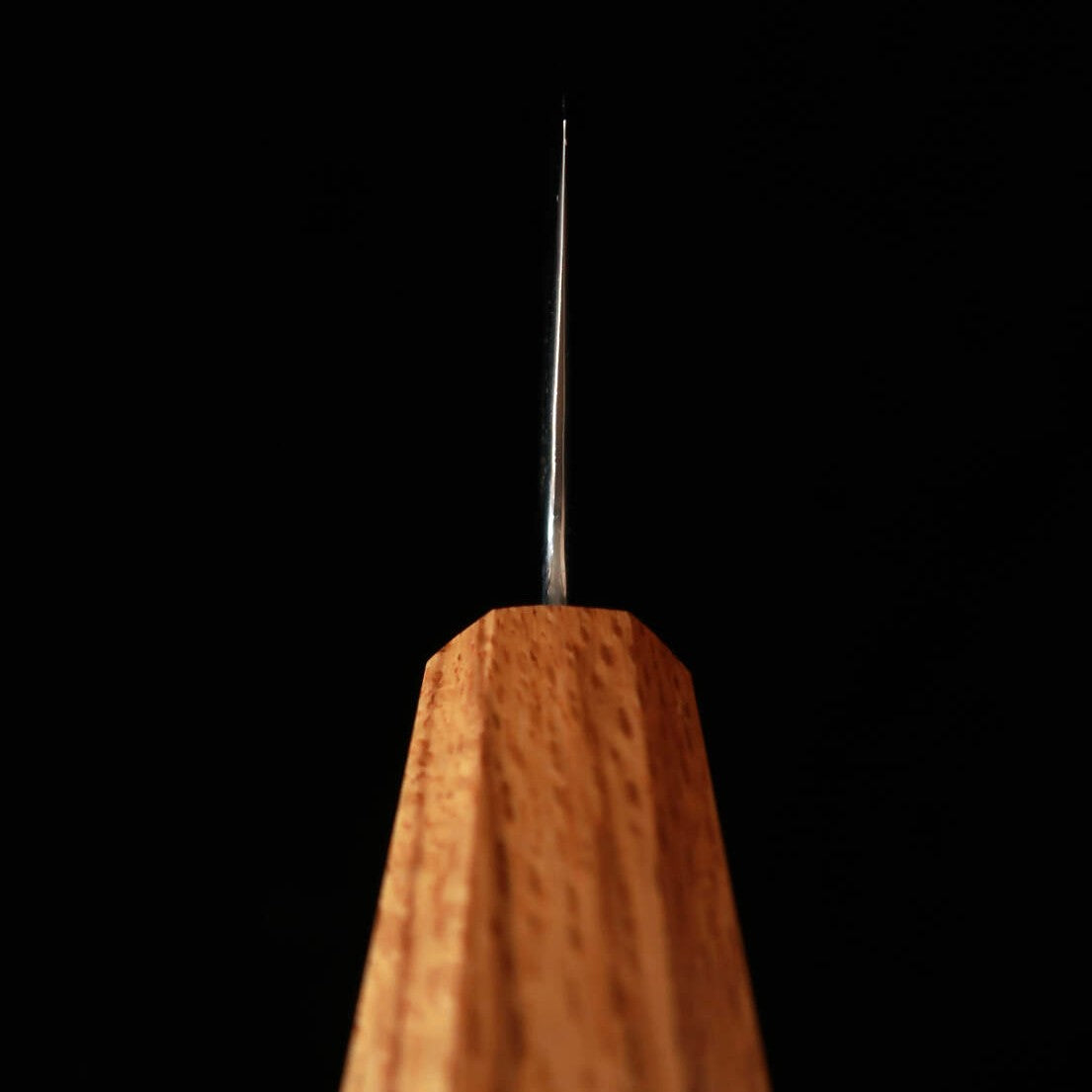 三浦MIURA 三徳 AUS10（10A）縄目ダマスカス 透明 樫八角柄（165mm）