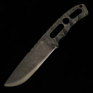 Asurah Knives Tough Bushcraft Knife DC53 Sandblasted Finish (100mm)