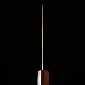 Miura Ginsan Petty Knife, Rope Pattern Damascus with Keyaki Octagonal Handle (135mm)