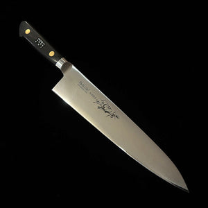 ミソノMISONO 牛刀 EUカーボン 花彫刻入り 黒合板柄 （210mm）