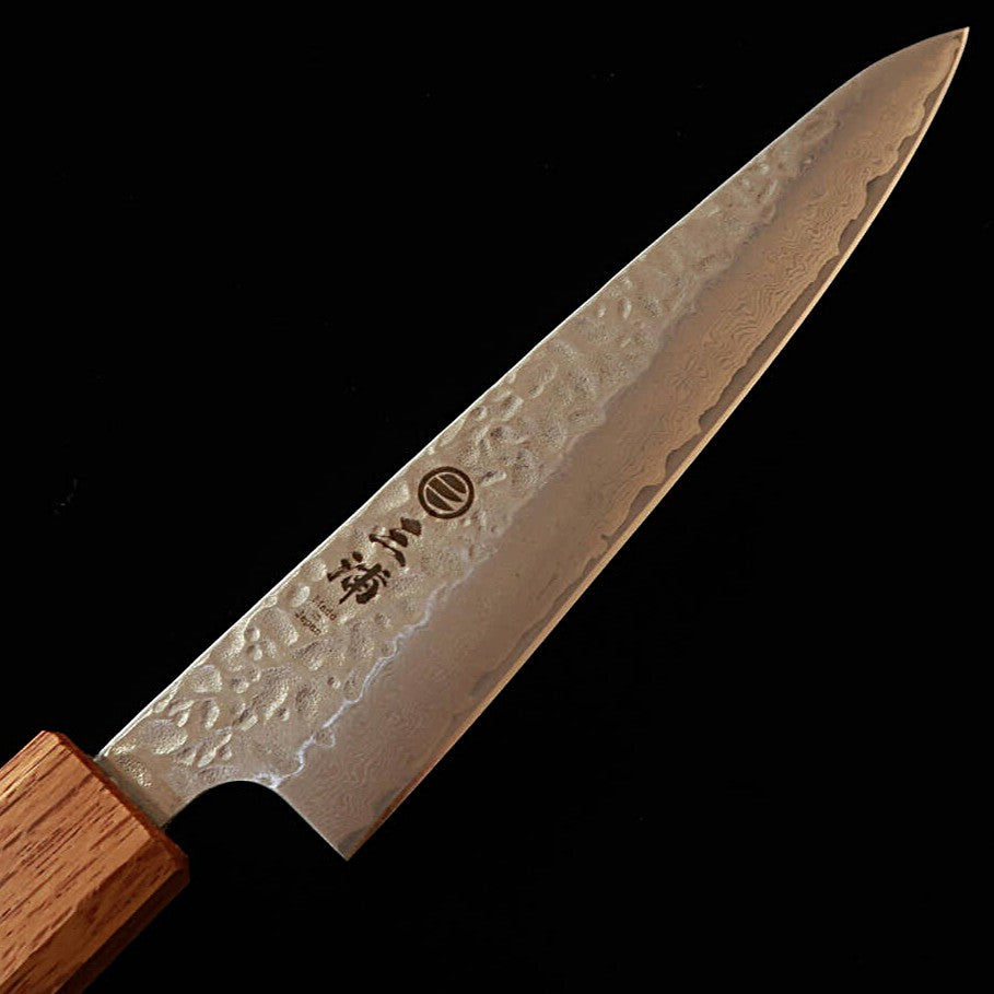 Miura MIURA Petty AUS10 (10A) martillado damasco mango octogonal de roble transparente (135 mm)
