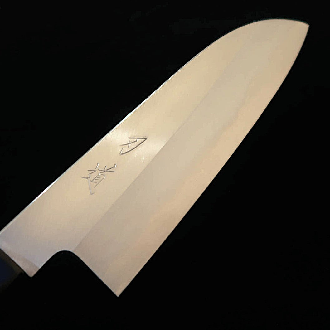 HADO Junpaku Santoku – Acier Shirogami n°1 Inséré Inox – Manche Octogonal en Corne de Buffle (180 mm)