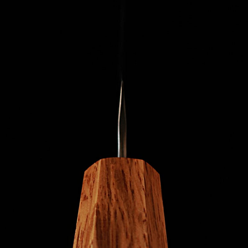 Miura Petty Knife AUS10 (10A) Hammered Damascus Clear Oak Octagonal Handle (135mm)