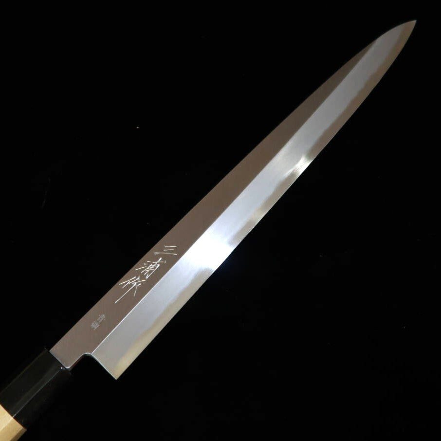 三浦 MIURA 柳刃 青霞 青紙二号 朴八角水牛柄 （240/300mm）