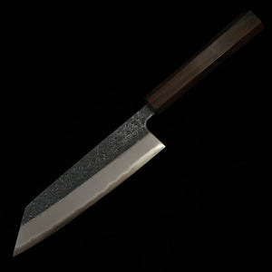TOSAMUNEISHI Bunká Aogami nº2 martillado, acabado negro, mango octogonal de ébano (165 mm)