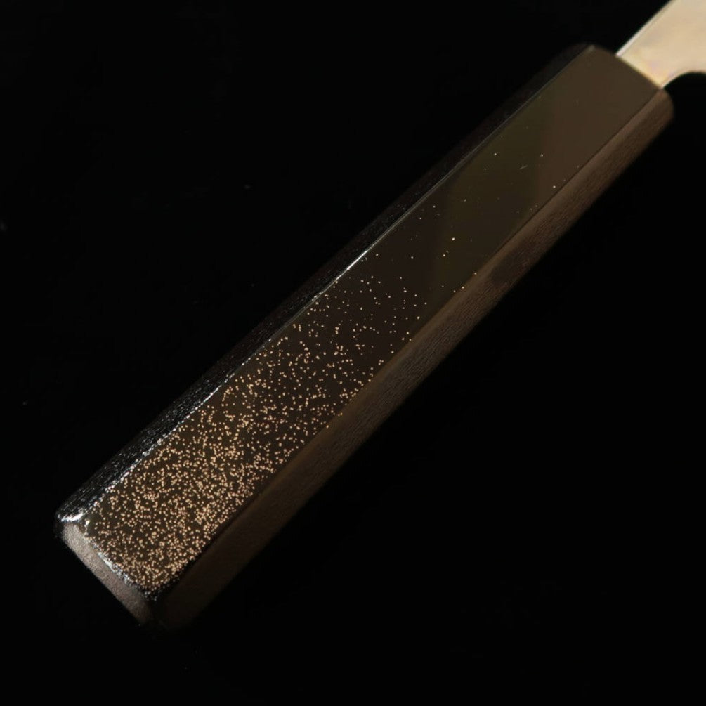 Couteau Deba Kagekiyo, acier Gin-Gami #3, manche laqué Hirame (moucheté), (165mm)