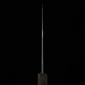 TOSAMUNEISHI Bunká Aogami nº2 martillado, acabado negro, mango octogonal de ébano (165 mm)