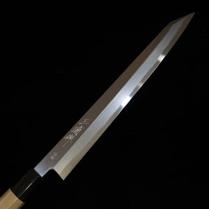 三浦 MIURA 切付柳刃 青霞 青紙二号 朴八角水牛柄 （270/300mm）