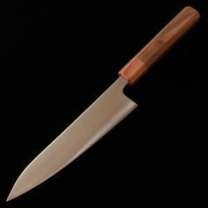 Miura Aogami Super Gyuto Polished with Walnut Octagonal Handle Brown and White (180mm)