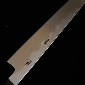 三浦 MIURA 柳刃 青紙一号 青波 鞘付き 一位水牛柄 （300mm）