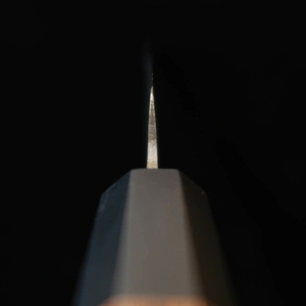 HIDARI YORIMITSU Petty, Aogami No.1, Kurouchi Finish with Walnut Handle (150mm)