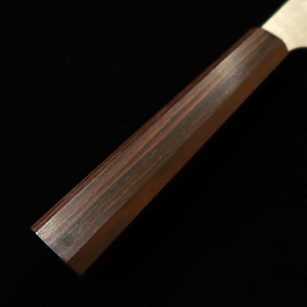 NIGARA Nitaka Hamono Santoku SG2 polida martelada cabo octogonal de ébano (180 mm)