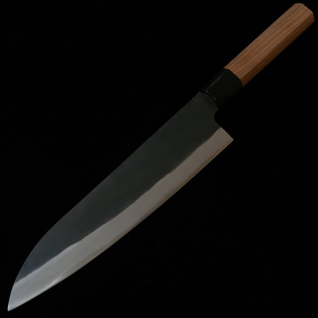 左頼光 HIDARI YORIMITSU 牛刀 青紙一号 黒打ち 胡桃柄 （210mm）