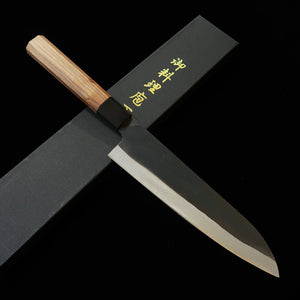 HIDARI YORIMITSU Hidari Yorimitsu gyuto, Aogami n°1, finition kuro-uchi, manche en noyer (210 mm)