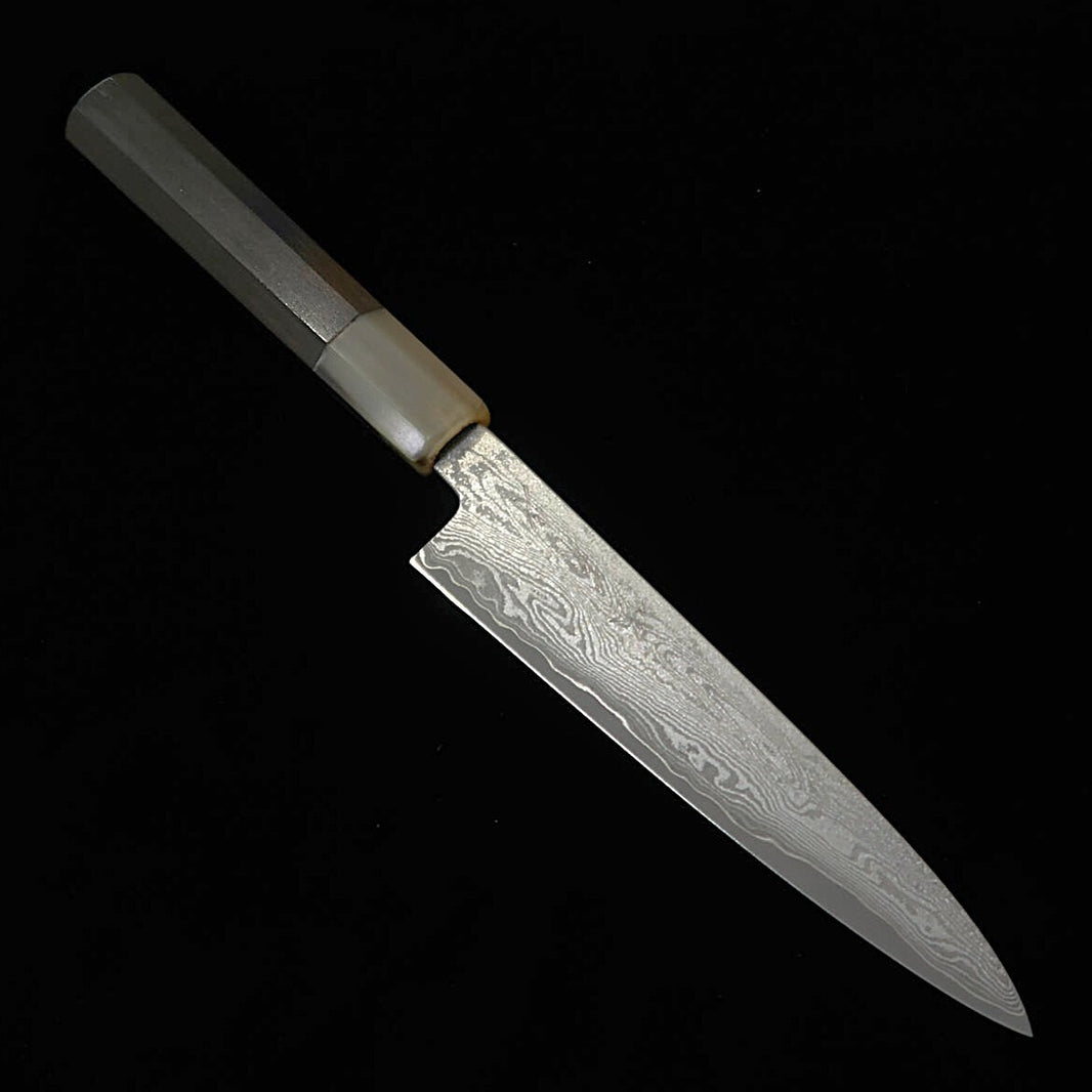 Sakai Kikumori SAKAI KIKUMORI série Seiun petty VG10 cabo de ébano com búfalo branco (150 mm)