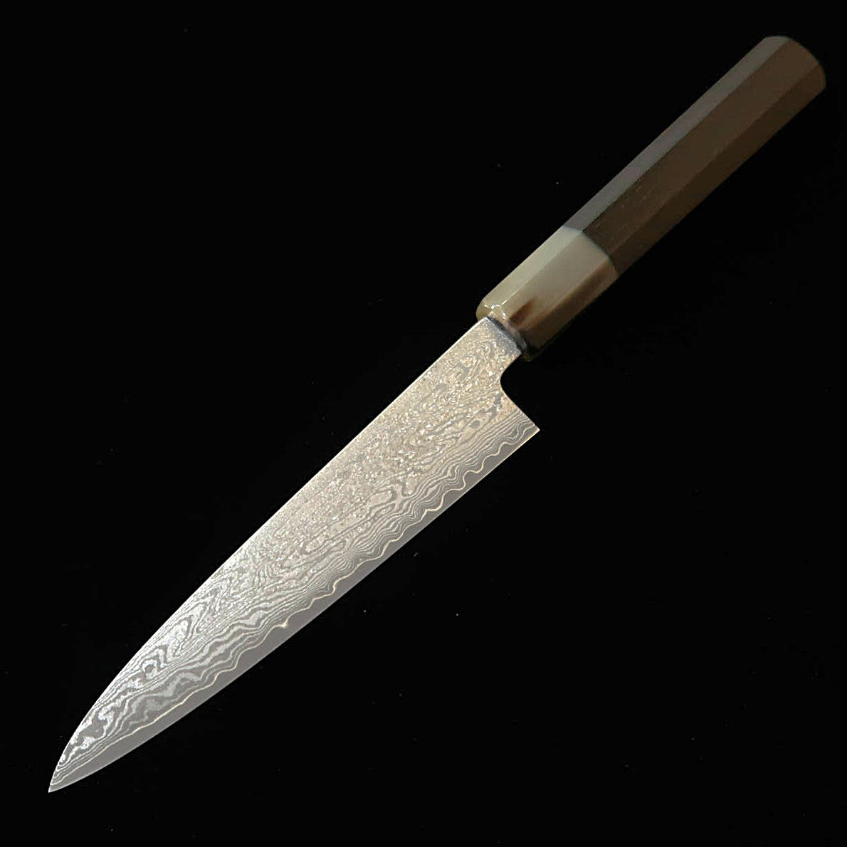 堺菊守 SAKAI KIKUMORI 星雲シリーズ ペティ VG10 黒檀白水牛柄  (150mm)