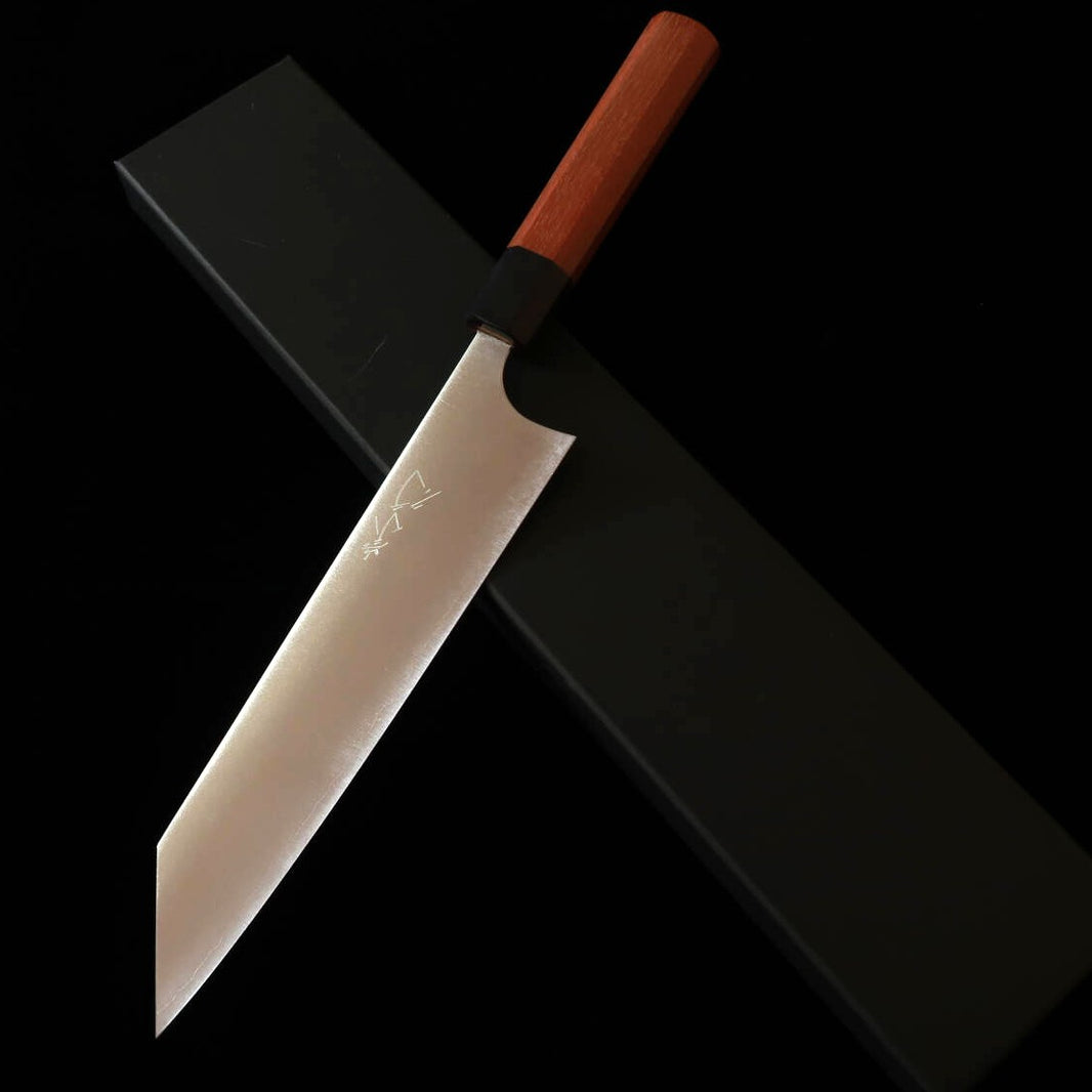 TAKAYUKI SHIBATA KOUTETSU kiritsuke gyuto, aço SG2, cabo octogonal em jarrah (210 mm)
