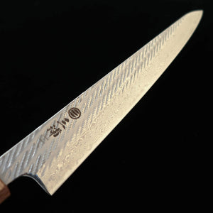 MIURA Miura, modelo “筋引” AUS10 (10A), damasco con patrón de cuerda, mango octogonal de roble transparente (240 mm)