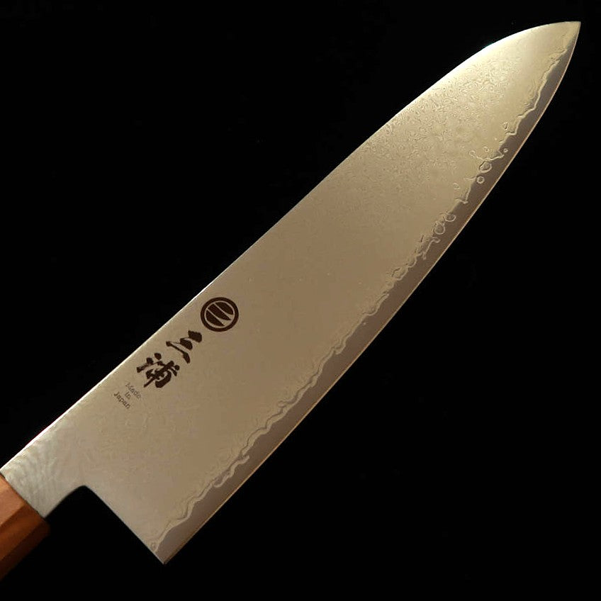 MIURA Gyuto VG10 Damasco integral Cabo monobloco em oliveira (210 mm)