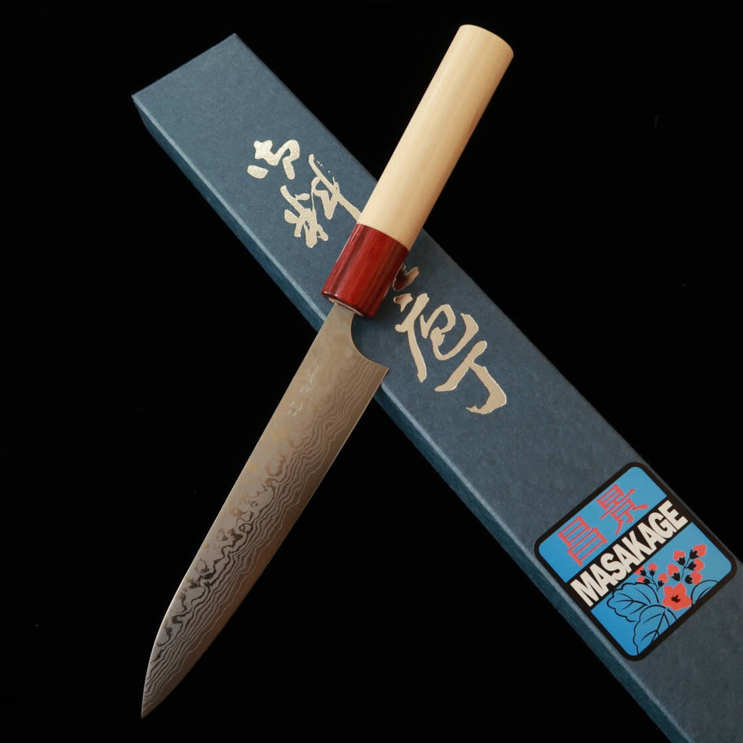 昌景 MASAKAGE 霧 ペティ VG10 ダマスカス  朴柄 (150mm)