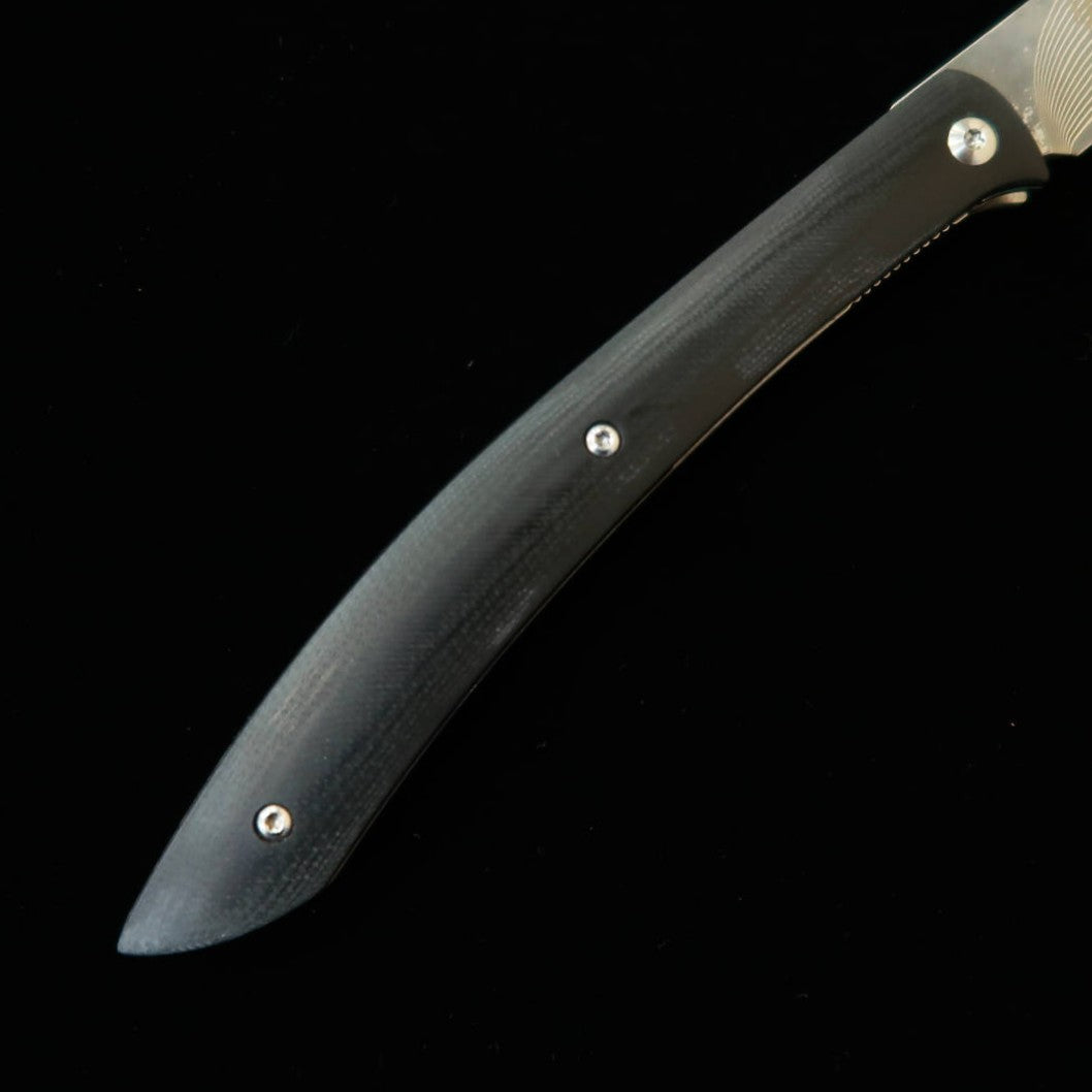 SAJI TAKESHI R2 couteau à steak pliant, Micarta noire (100 mm)