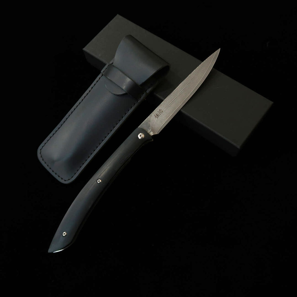 SAJI TAKESHI R2 couteau à steak pliant, Micarta noire (100 mm)